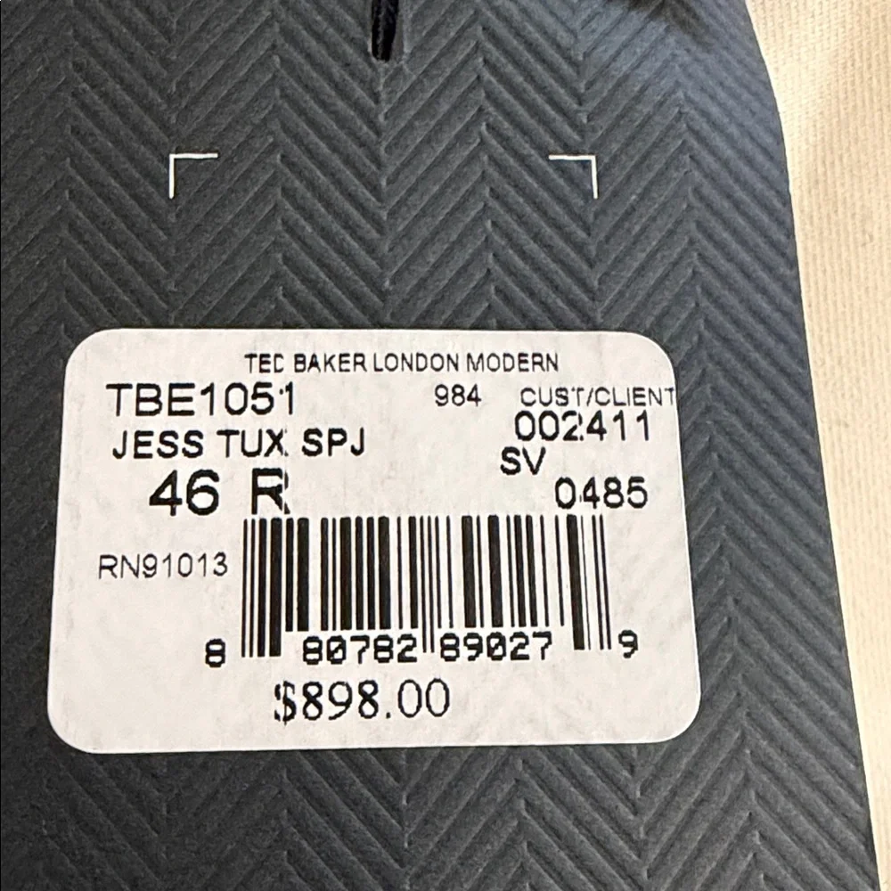 Ted Baker Off white  Tuxedo Jacket Blazer with Black Shawl Collar